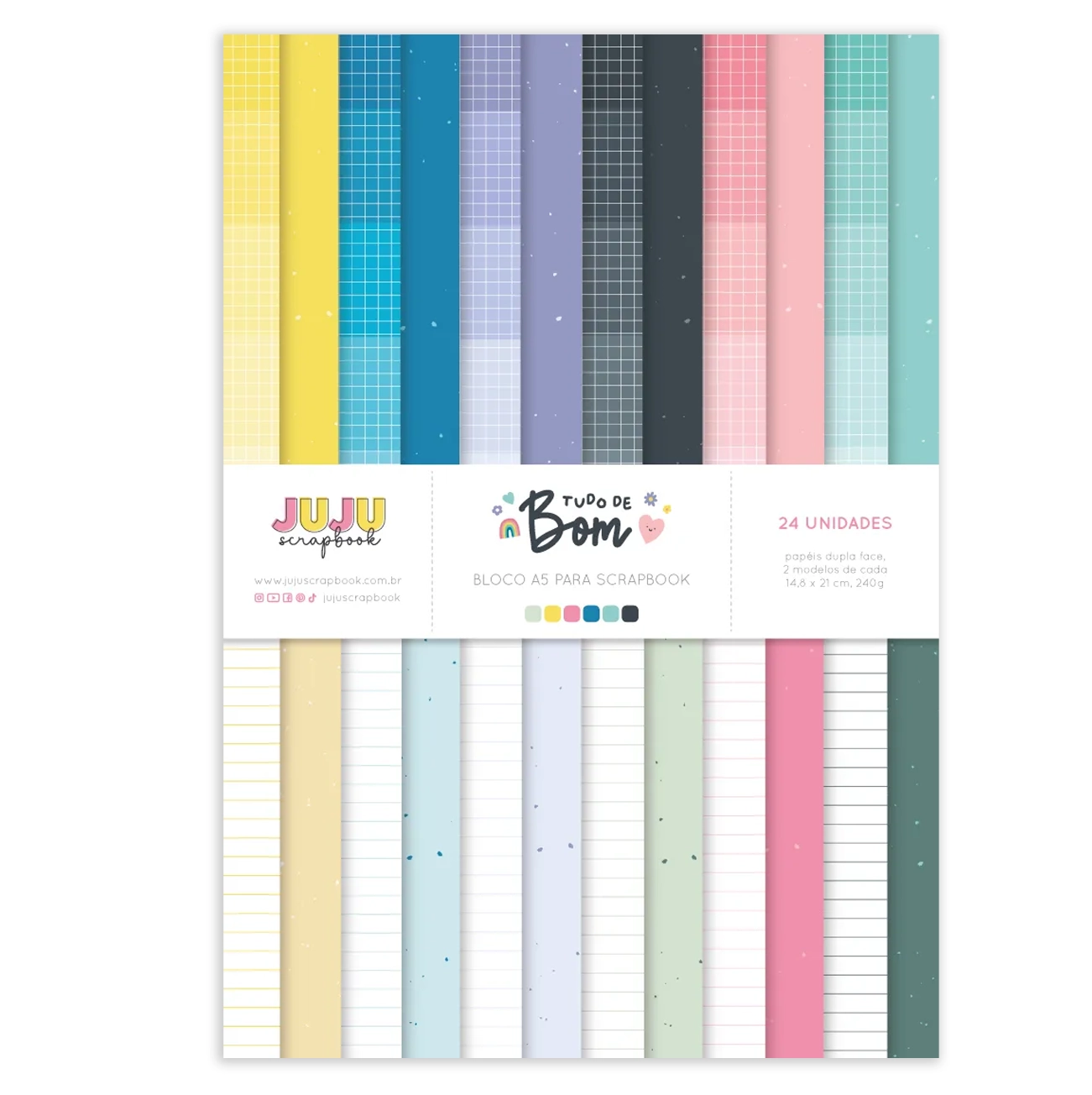 Block Papeles A5 Tudo de Bom - Juju Scrapbook