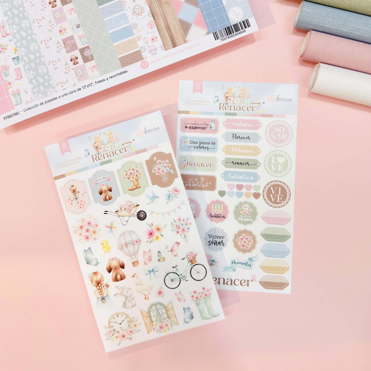 – Set Stickers Ilustrados Renacer – Denisse Reynaga