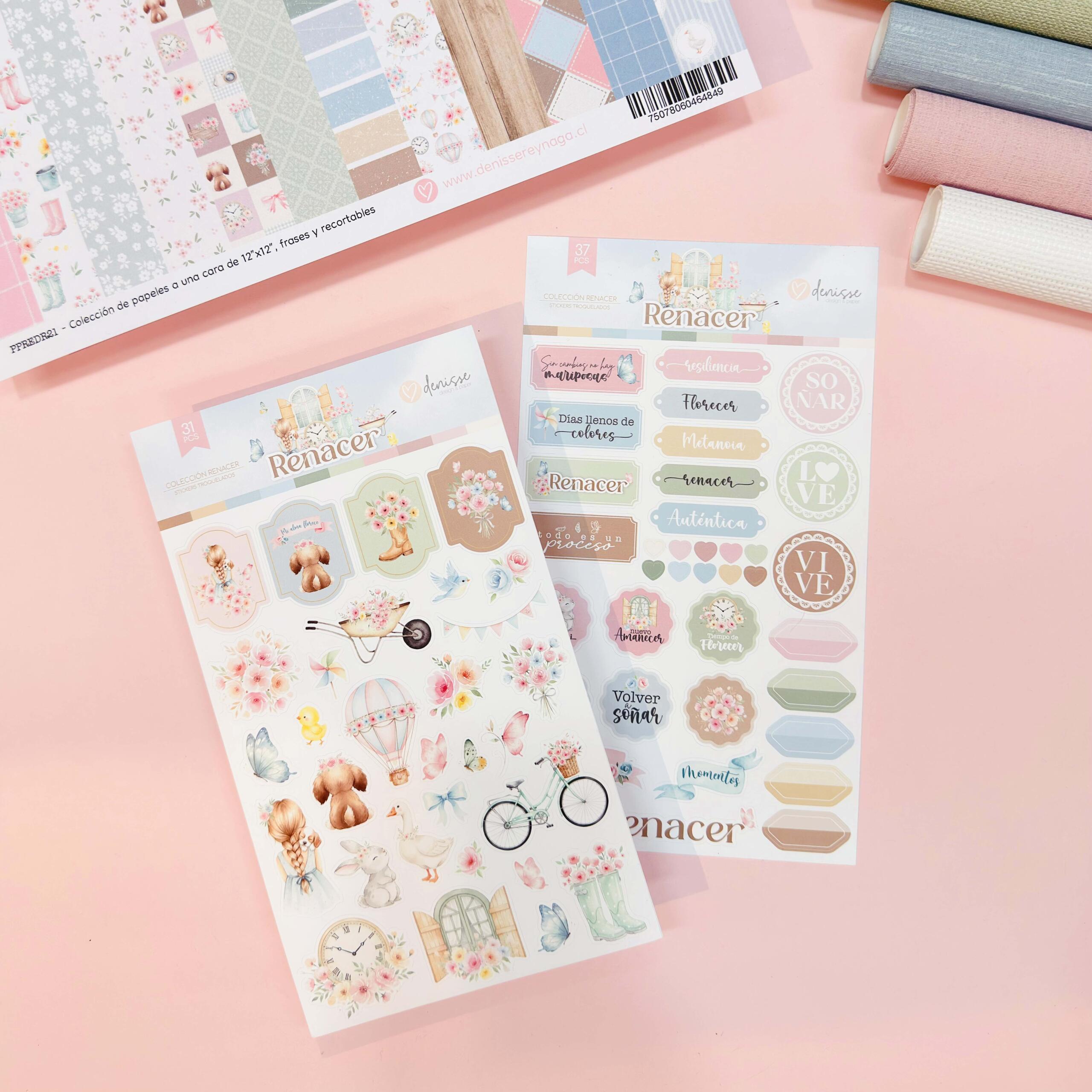 – Set Stickers Ilustrados Renacer – Denisse Reynaga