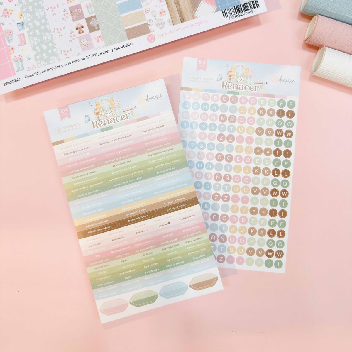 – Set Stickers Frases y ABC Renacer – Denisse Reynaga