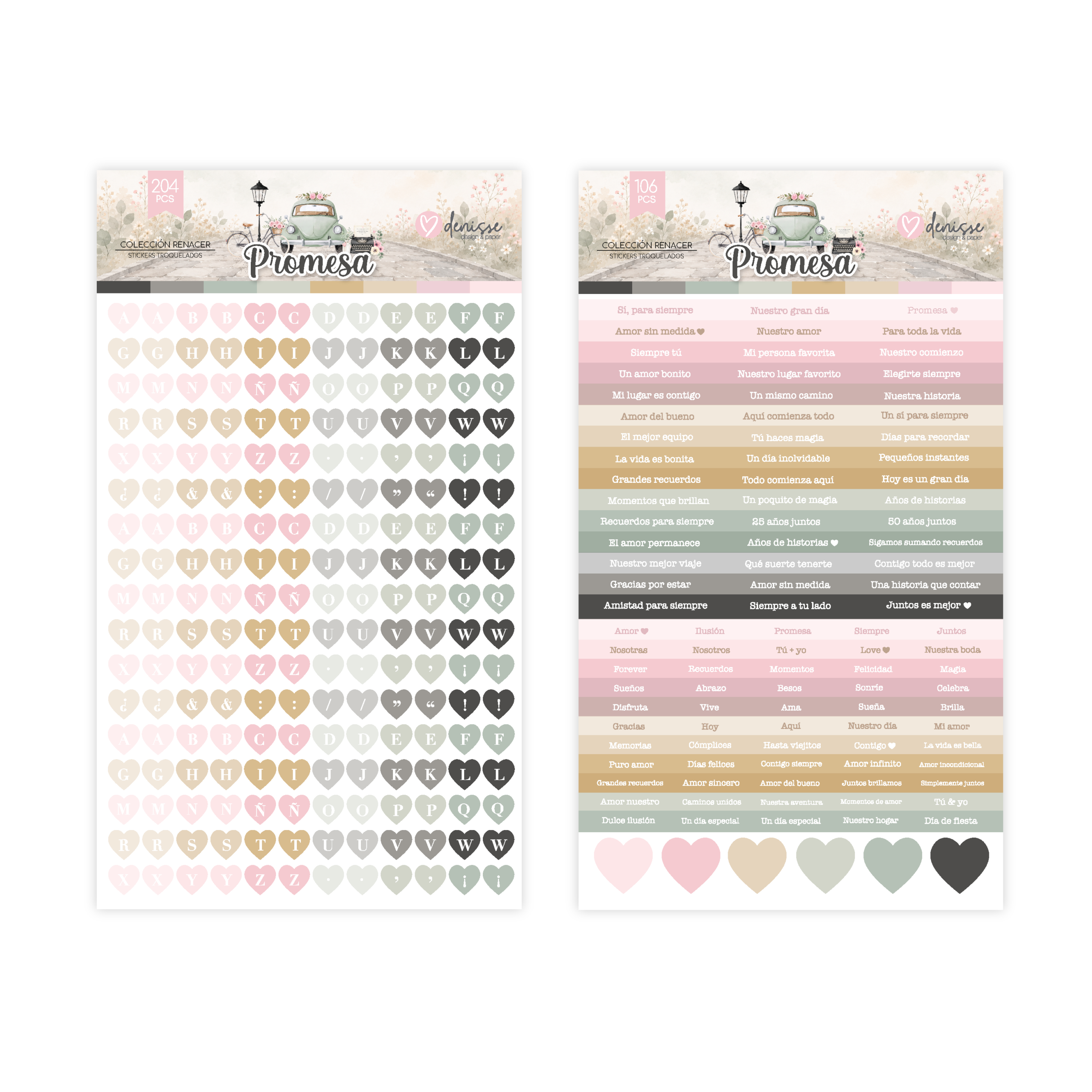 Set Stickers PROMESA Frases – Denisse Reynaga